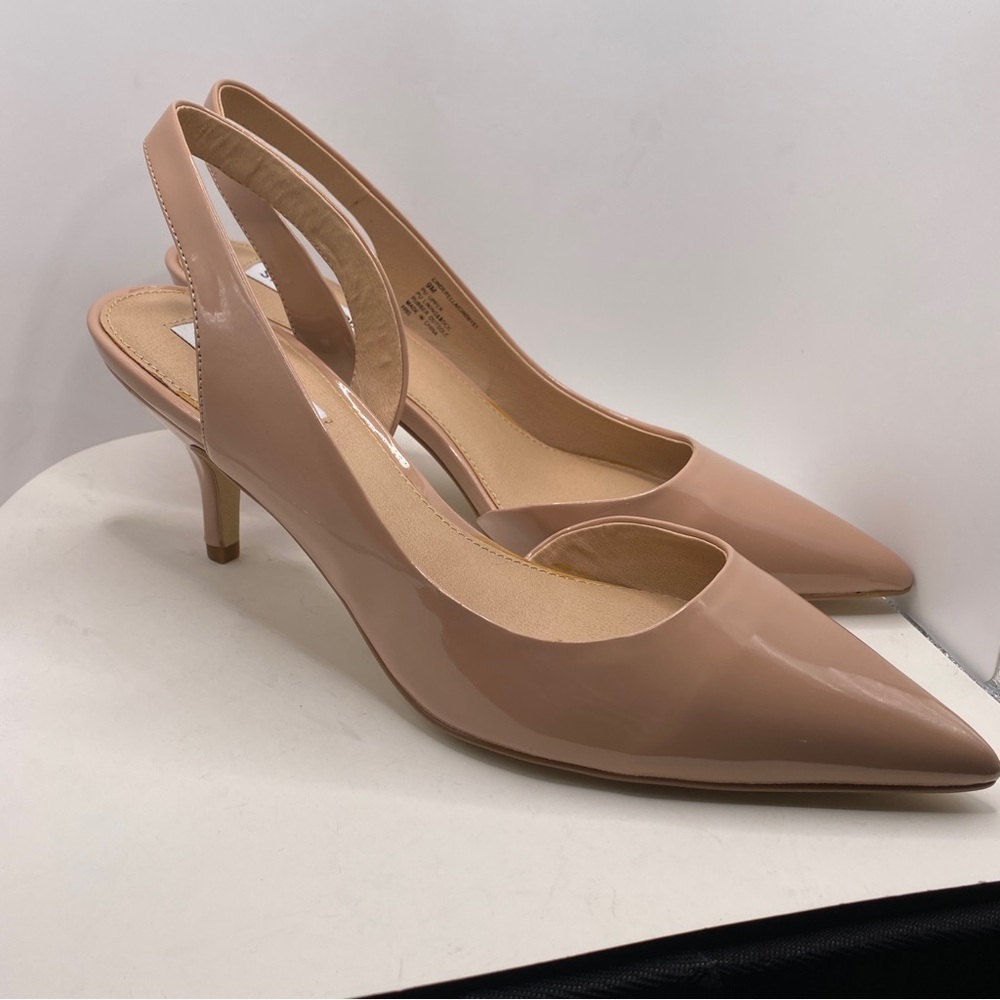Steve Madden Cinderella Nude Slingback Kitten Heels - Picture 6 of 9